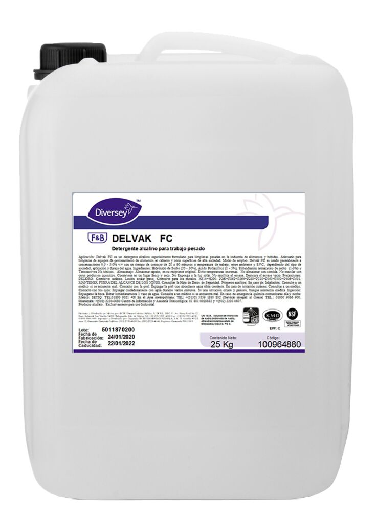 DELVAK FC 25kg - Detergente alcalino para trabajo pesado